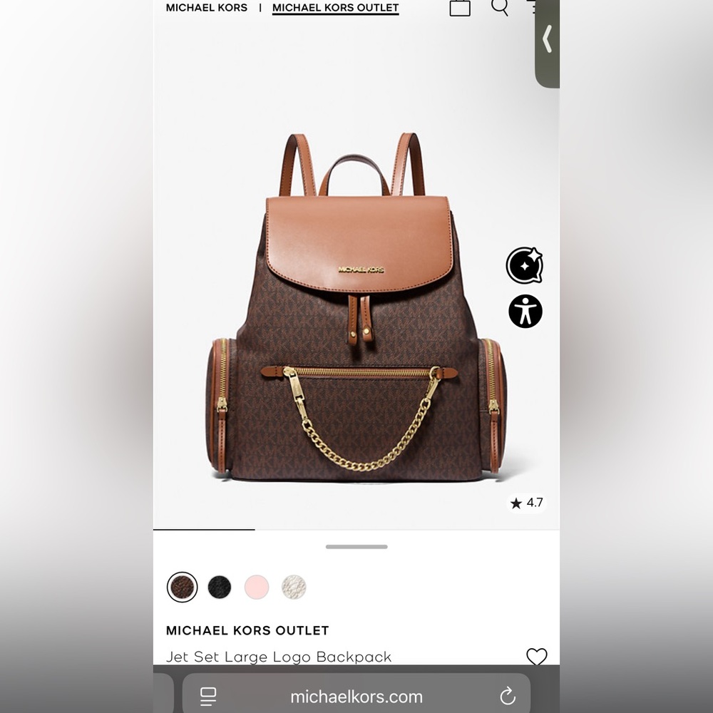 Michael Kors Chestnut and Chocolate Backpack